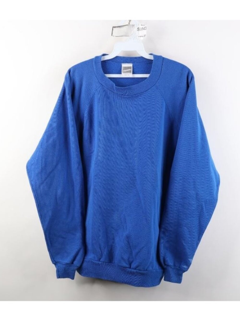 Vtg 80s 90s Streetwear Mens XL Faded Blank Crewneck Sweatshirt Royal Blue USA